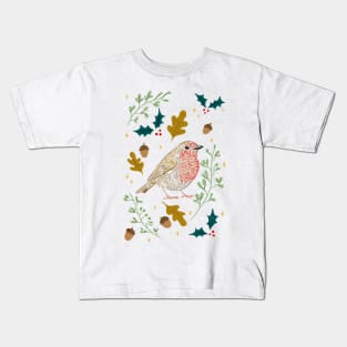 Winter Robin Kids T-Shirt